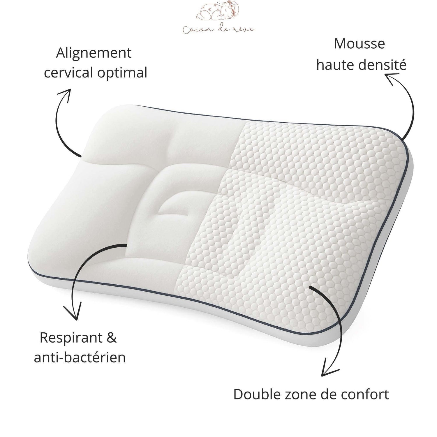 Oreiller Ergonomique Cocon de rêve™